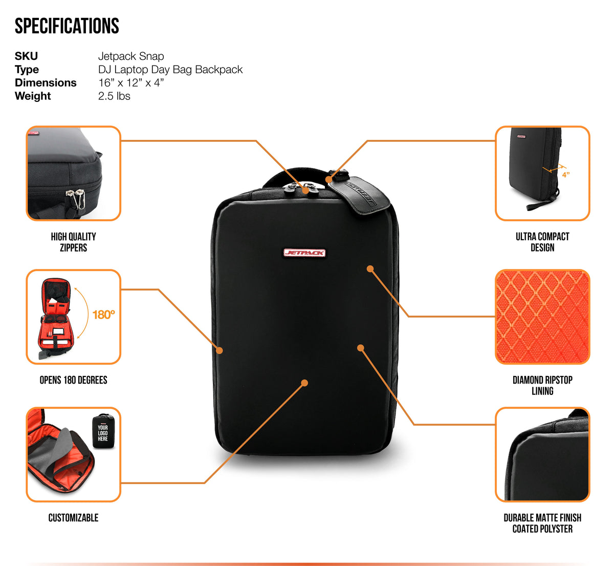 JetPack Snap - Compact Design Backpack