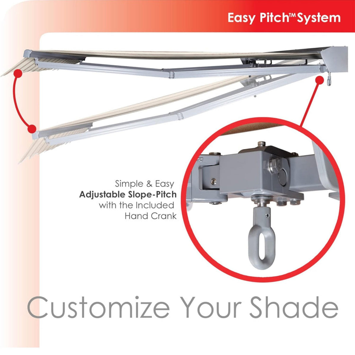 Advaning Classic Series Fully-Assembled Retractable Sun Shade Canopy Awning (SAK92851)