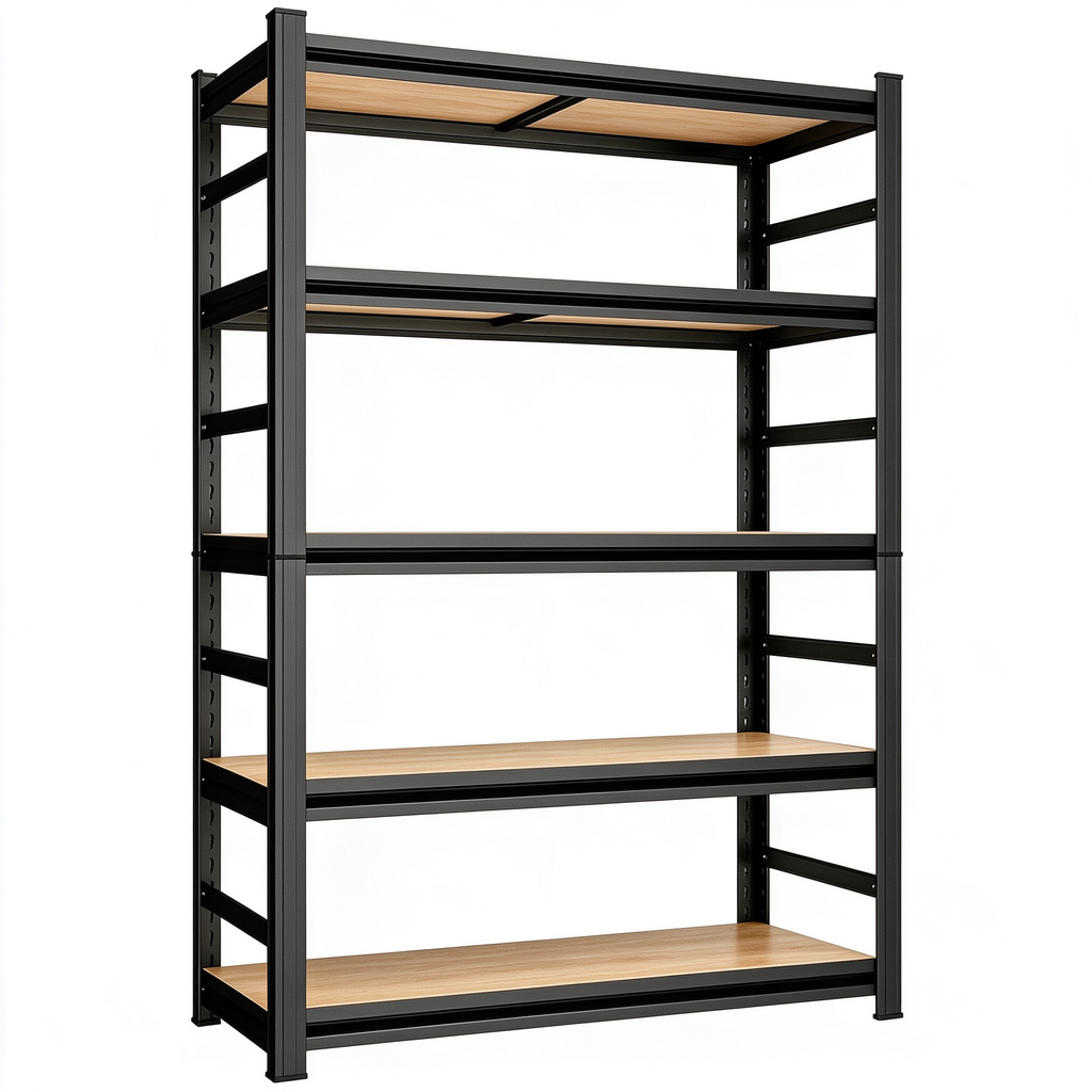 63-Inch Height Storage Shelving Unit with Five-Tier Adjustable Shelves