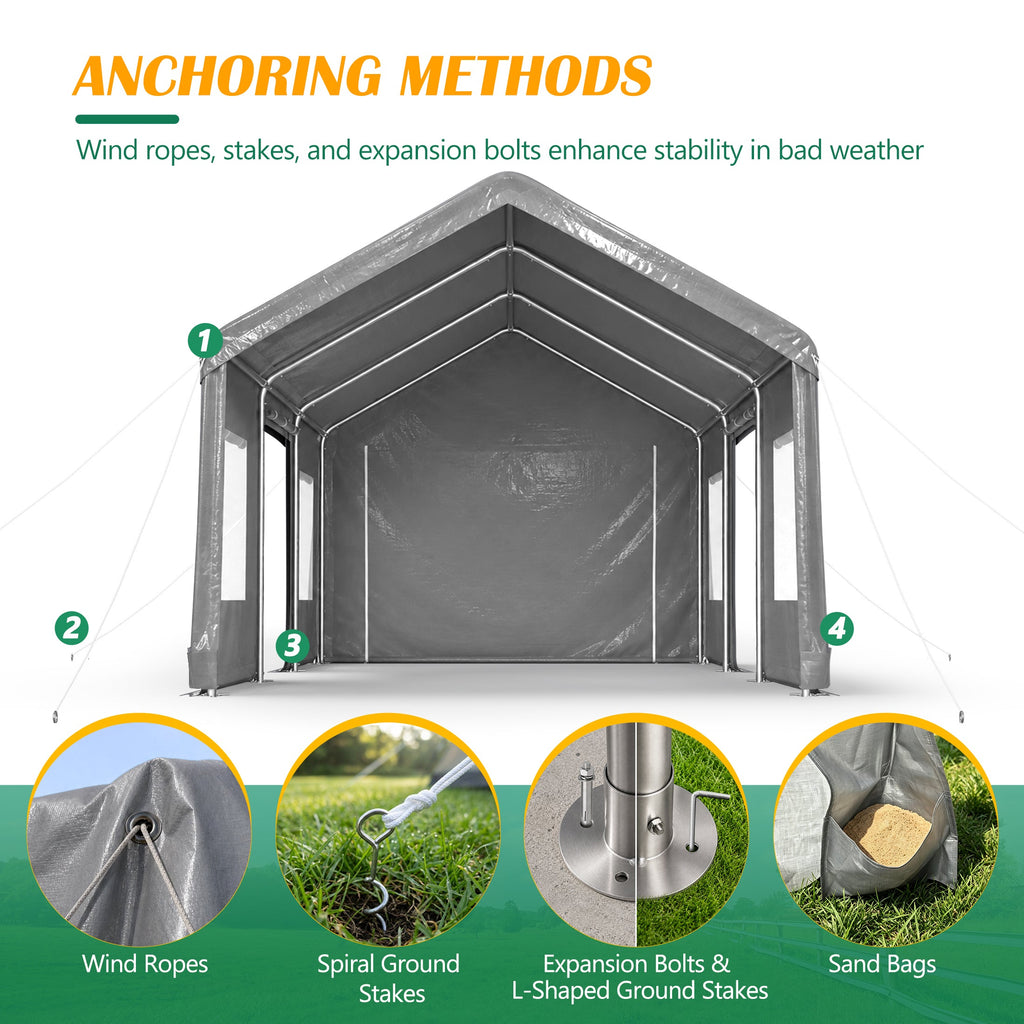 12x20 FT Heavy Duty Carport Canopy