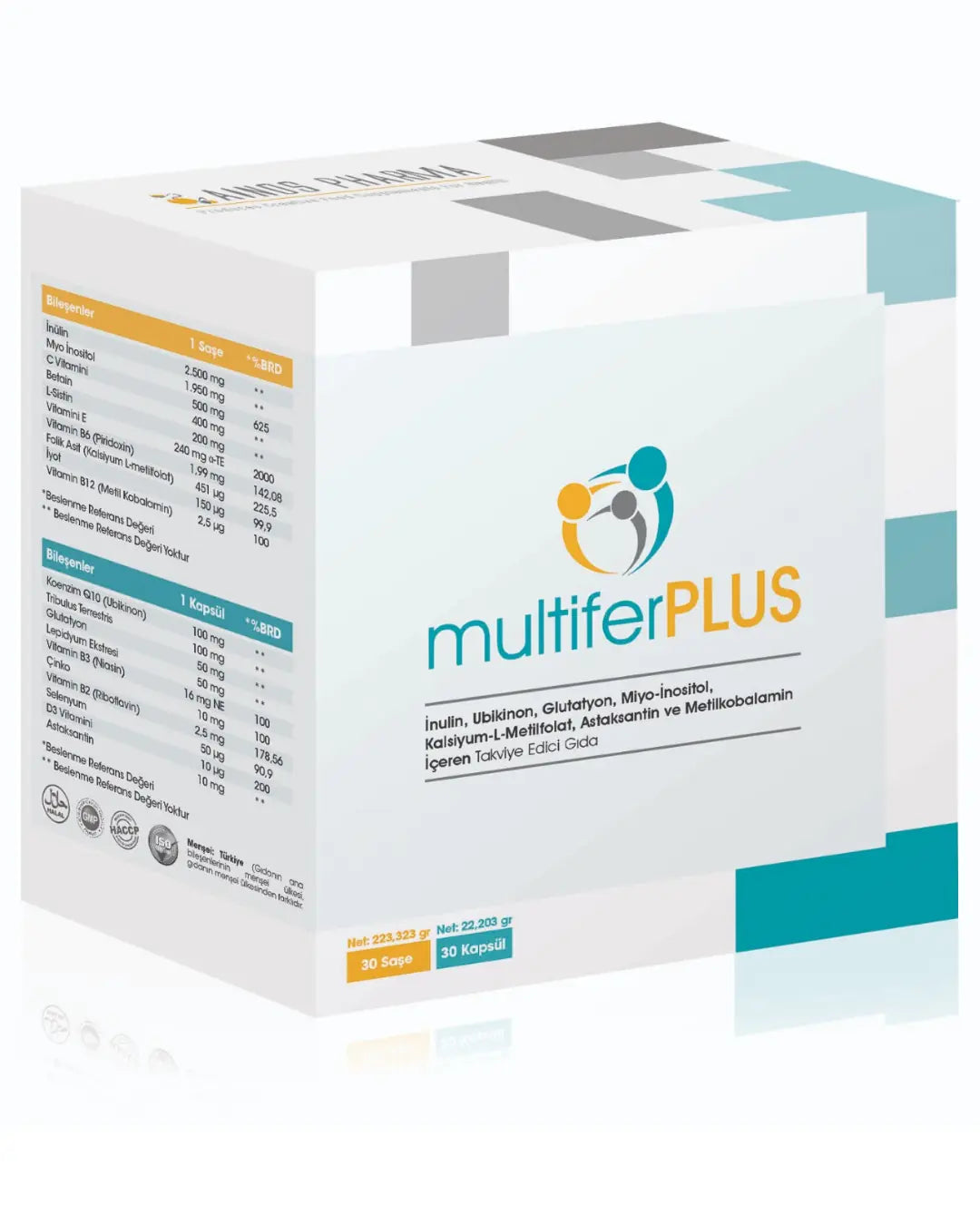 Ainos Pharma Multifer Plus Daily Support Supplement 60 Units