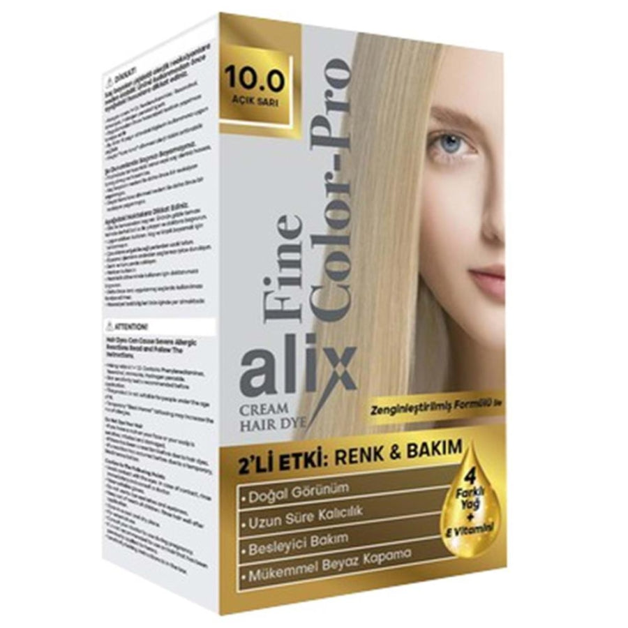 Alix Hair Color 10-0 Light Blonde Cream Dye 50ml