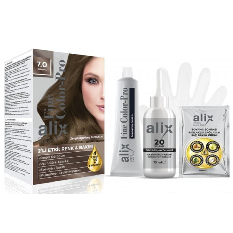 Alix Cream Hair Color 7-0 Medium Blonde Gray Coverage 50ml