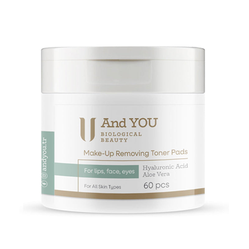 And You Makeup Remover Toner Pads Refreshing Cleanser 60 Count