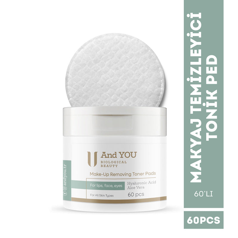And You Makeup Remover Toner Pads Refreshing Cleanser 60 Count