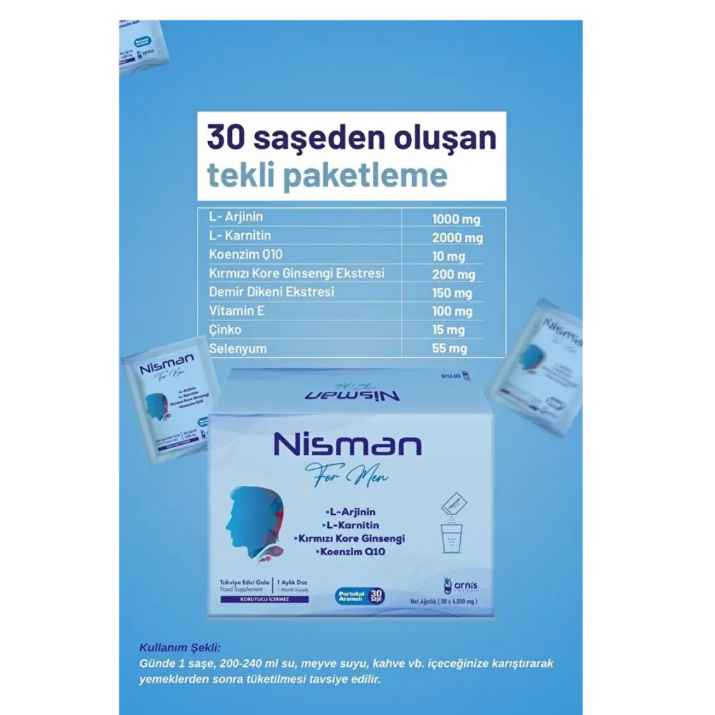 Arnis Pharma Nisman For Men Dietary Supplement 30 Sachets