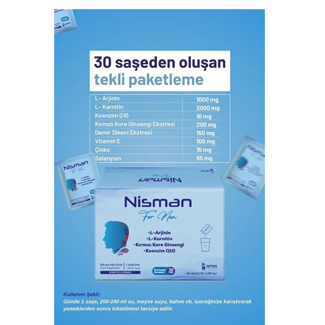 Arnis Pharma Nisman For Men Dietary Supplement 30 Sachets