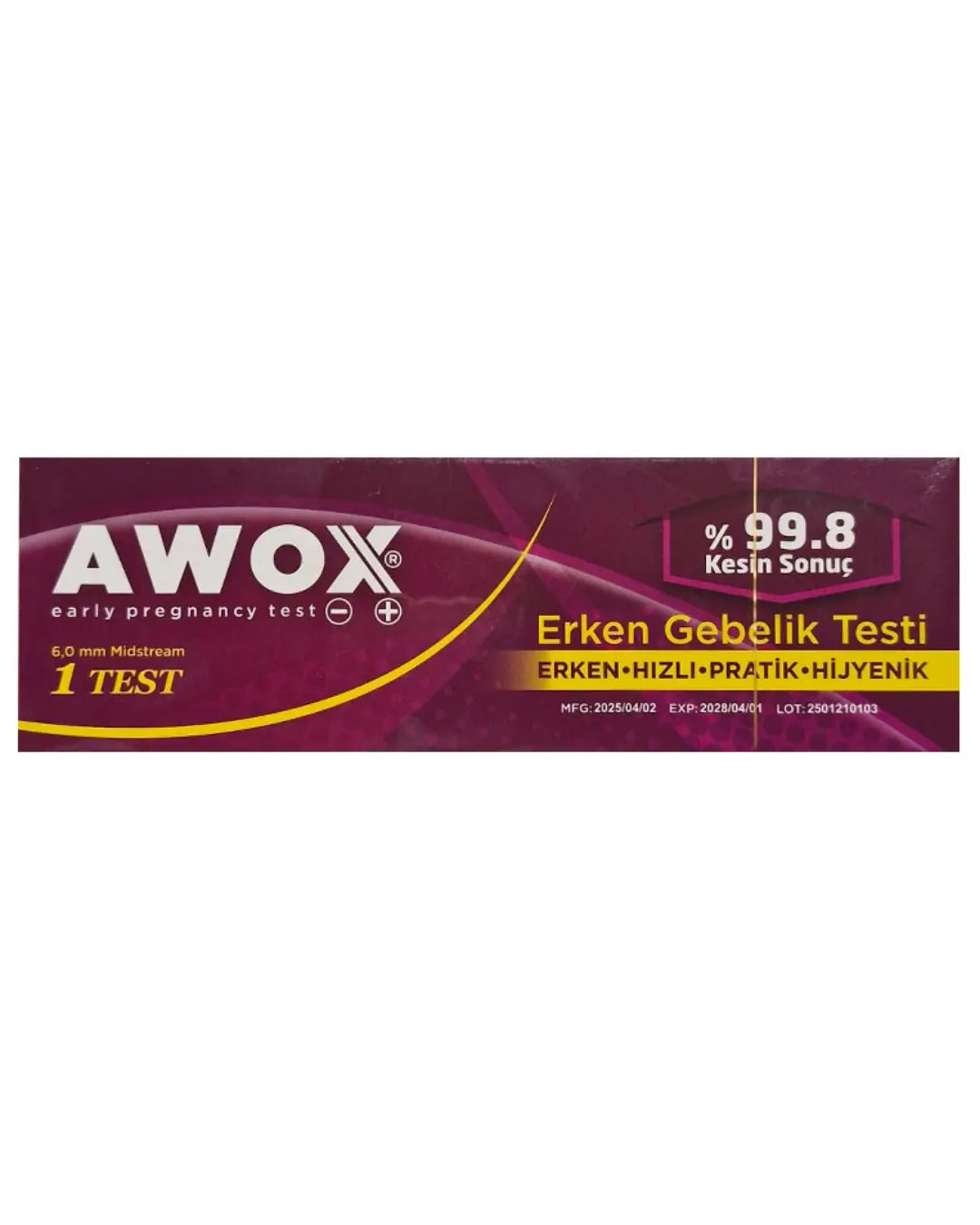 Awox Early Pregnancy Test for Fast Results 1 Count