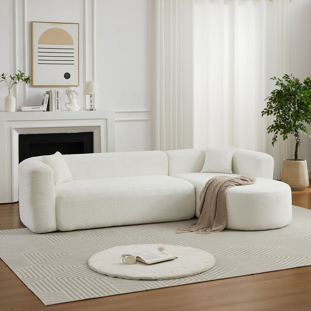 109.4" Modular Sectional Sofa in Beige