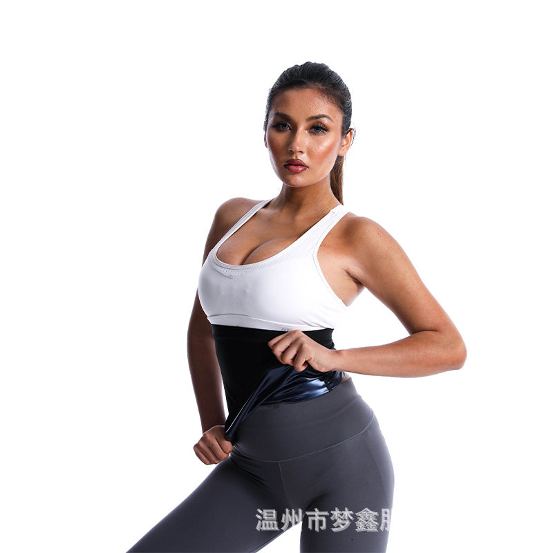 Europe And The United States Cross-border Sweat Belly Belt Sports Yoga Fitness Sauna Sweat Waist Protection Zipper Body Shaping Belt