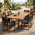 7-Piece Acacia Wood Outdoor Dining Set