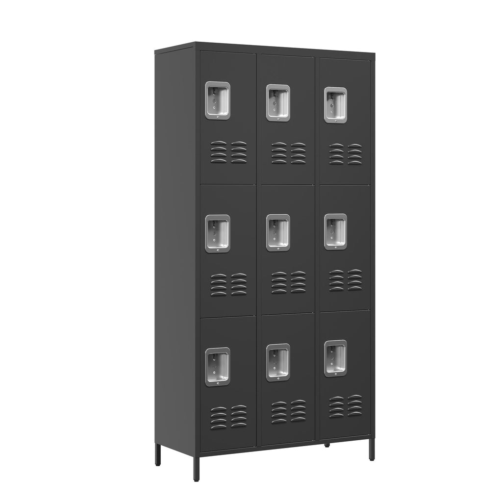 9 Door 72"H Metal Lockers with Lock for Employees