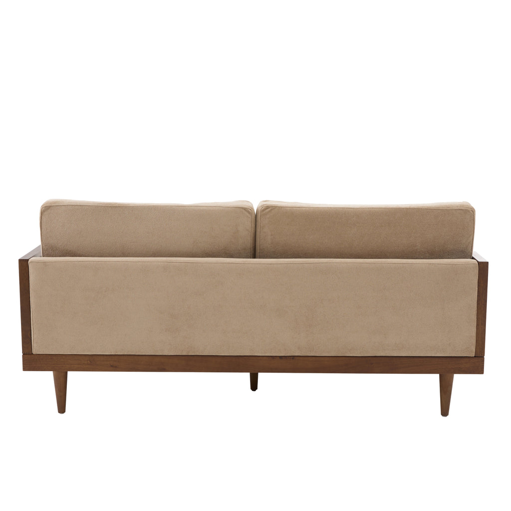Emir 72" Square Arm 3-Seater Velvet Sofa