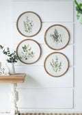 S/4 D19.7" Flora Print Round Frame