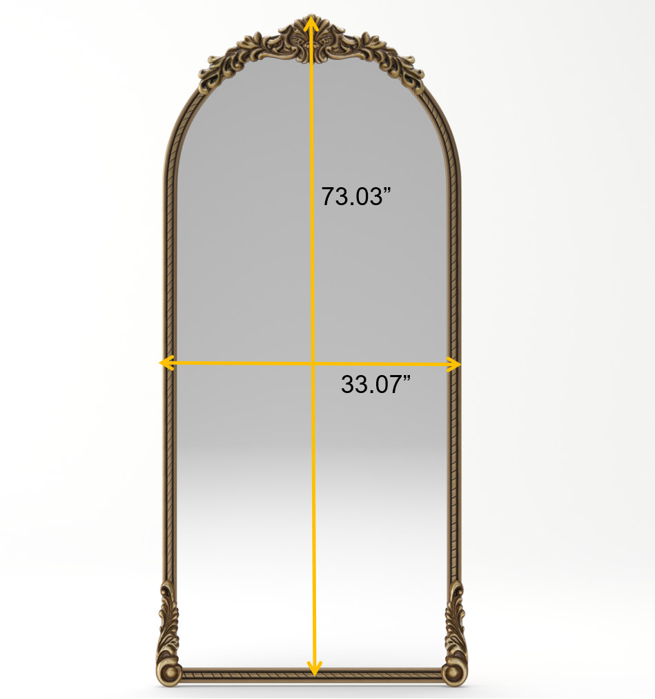 Arch Oval Vintage Relief Mirror Wall Hanging