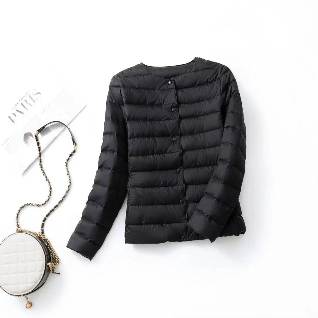 Womens Lightweight White Duck Down Jacket
