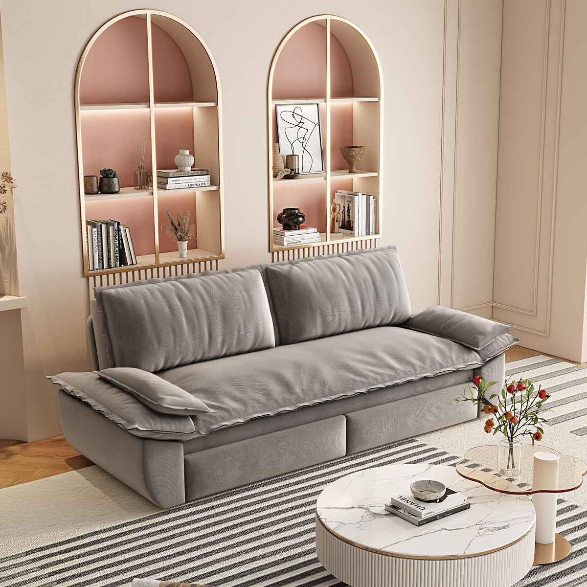 73.2" Queen Pull Out Sofa Bed