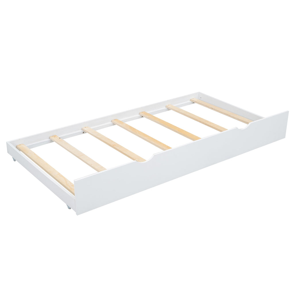 Full Size Wood Platform Bed with Underneath Storage and 2 Drawers