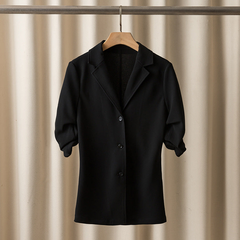 Womens Fashionable Versatile Waist-cinching Blazer