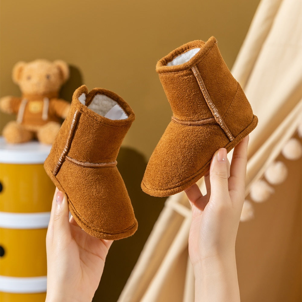 AutumnWinter Fleece-lined Warm Shoes With Soft Soles