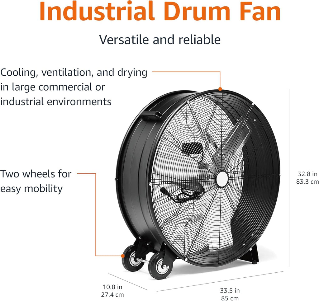 30 Inch High Velocity Drum Fan
