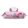 Baby Turco Rose Scented Wet Wipes for Gentle Cleansing 90 Count