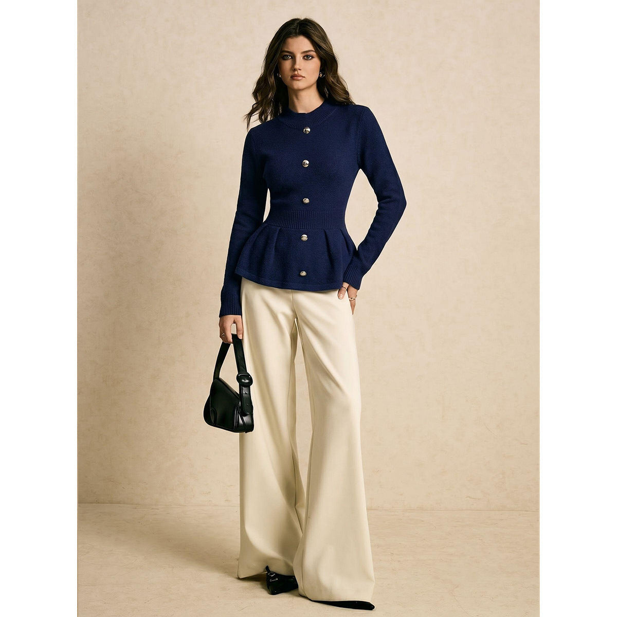 Retro Single-breasted Chic Long-sleeved Top