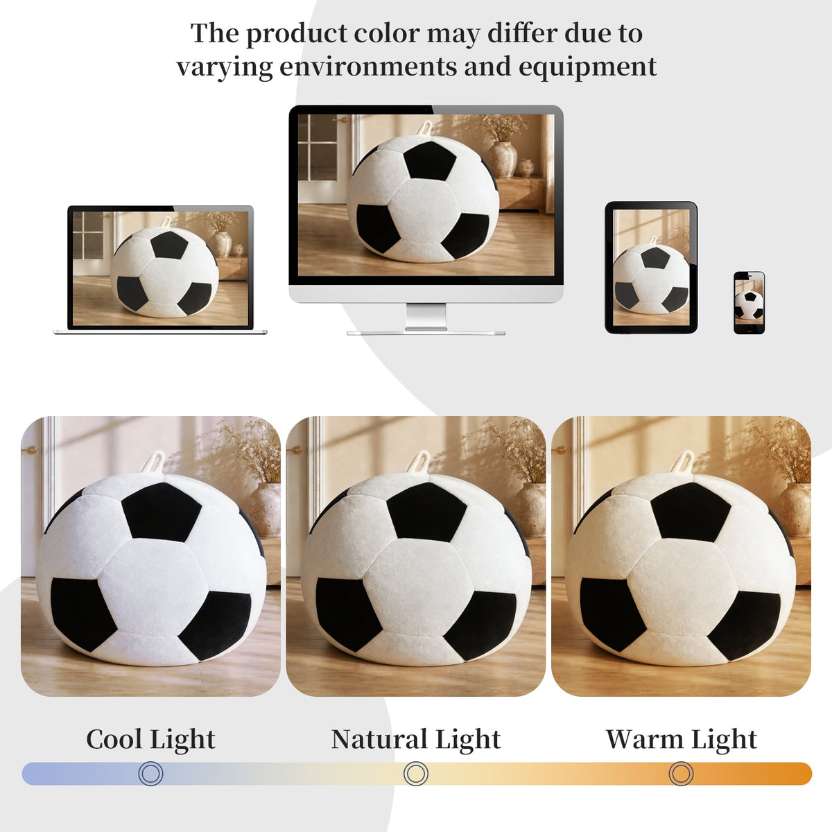 Big Soccer-Shaped Bean Bag Chair