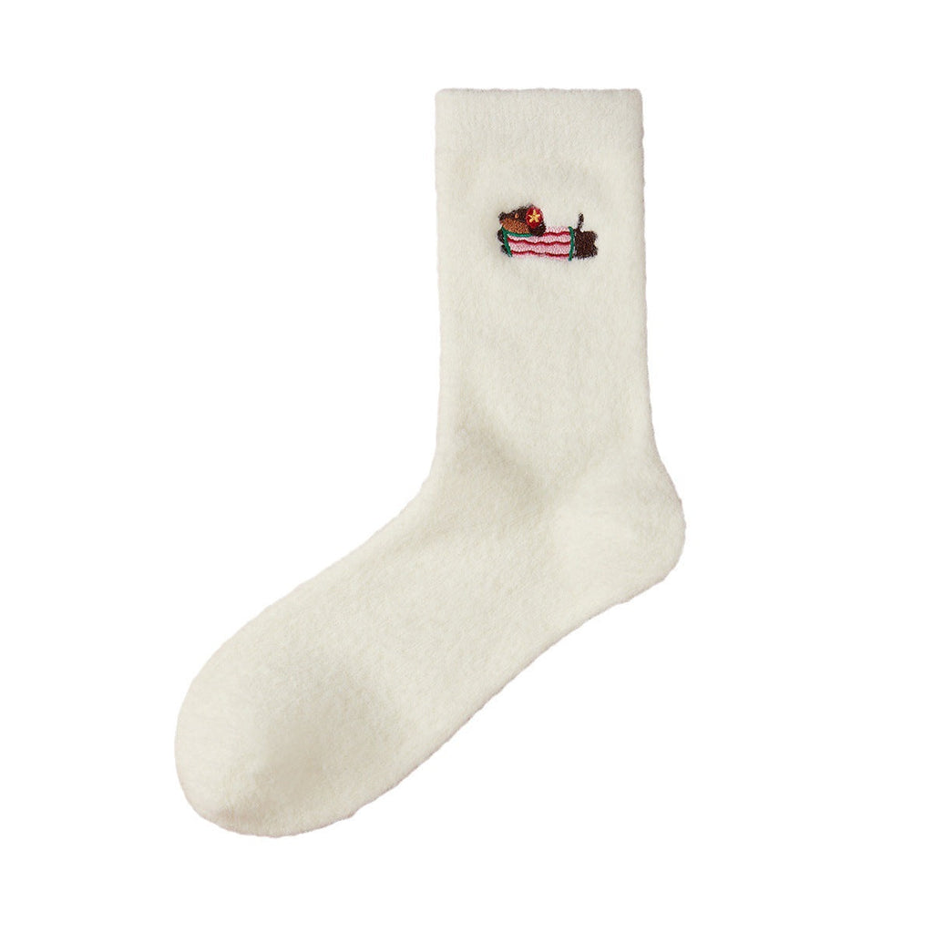 Playful Dachshund Embroidered Socks For Women