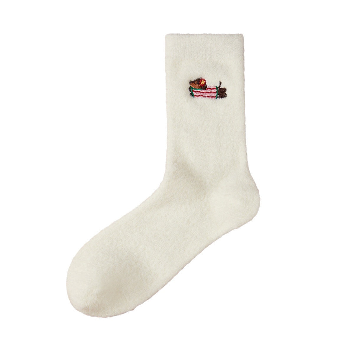 Playful Dachshund Embroidered Socks For Women
