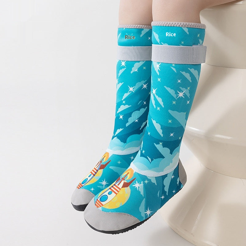 Children's High-top Parent-child Outdoor Flow Hiking Shoes Cut-proof Quick-drying Swimming Shoes