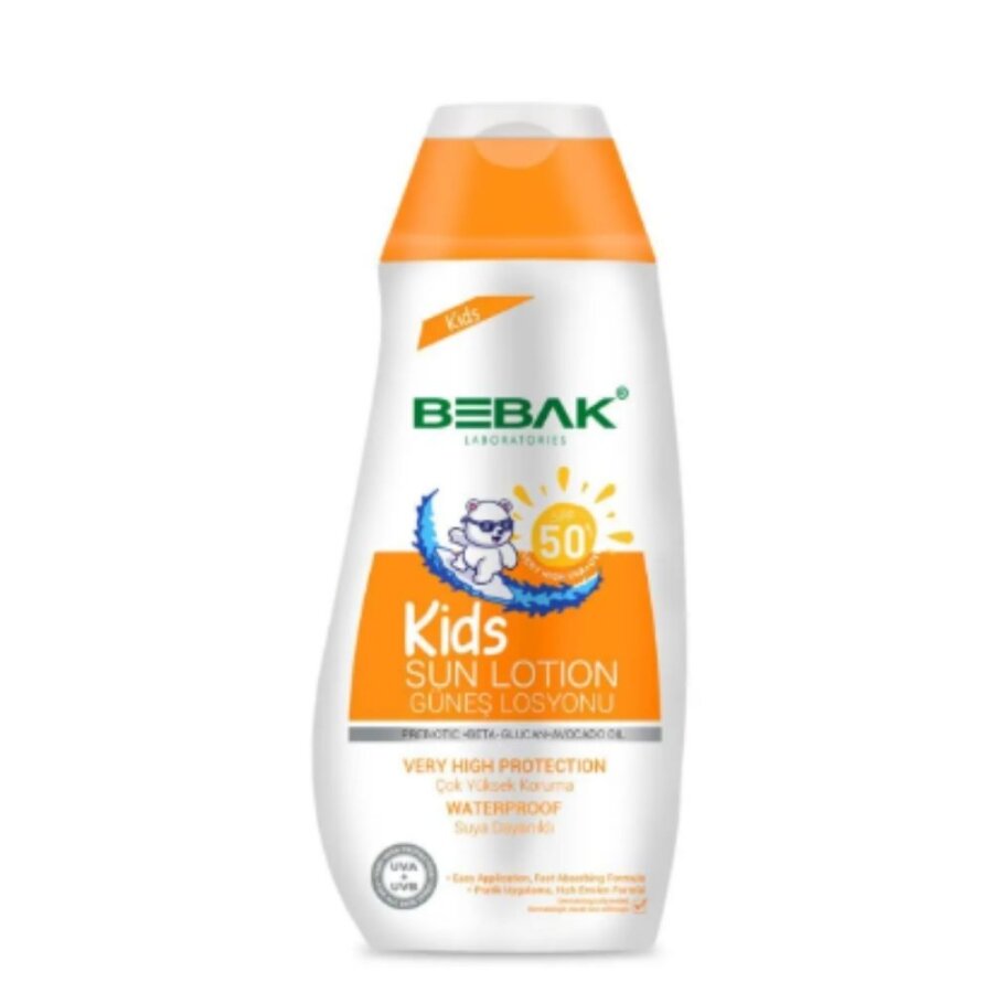 Bebak Kids SPF 50+ Water Resistant Sunscreen Lotion 200 ml