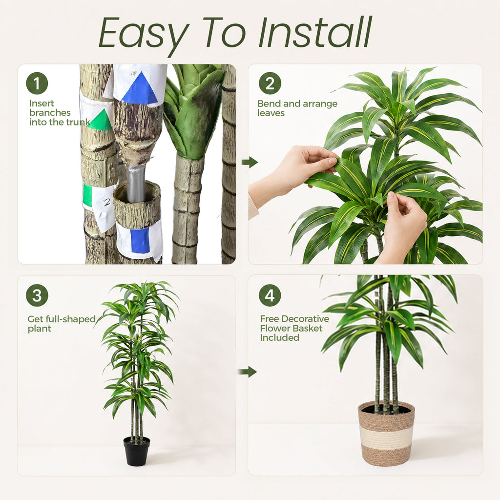 Dracaena Artificial Plant Indoor 5.5FT