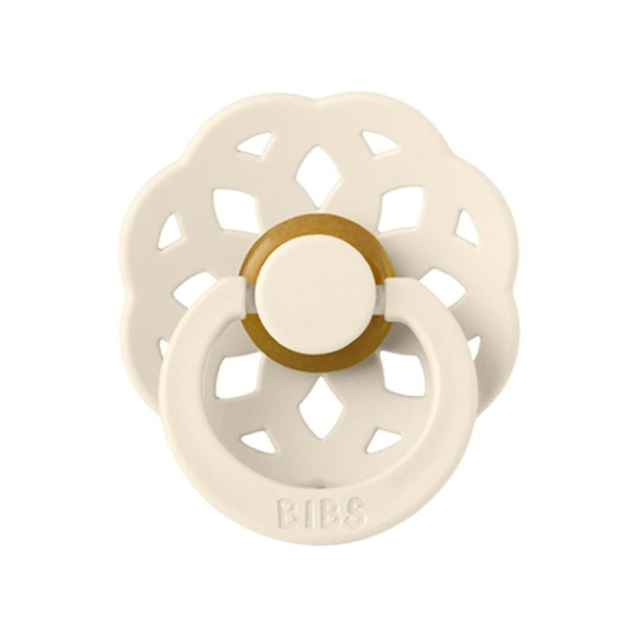 Bibs Boheme Natural Rubber Pacifier Ivory Size 2 6-18 Months