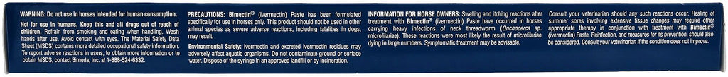 Bimectin Paste Horse Dewormer, 1-Dose