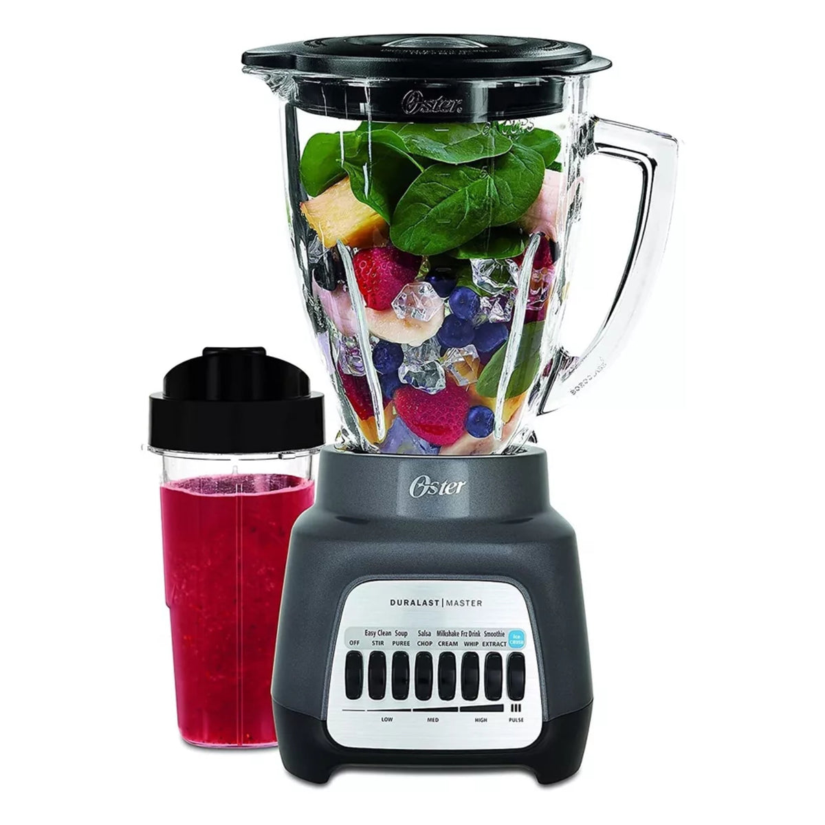 Oster 800W Glass Jar Blender With Extra To-Go Cup - BLSTJJGPB000