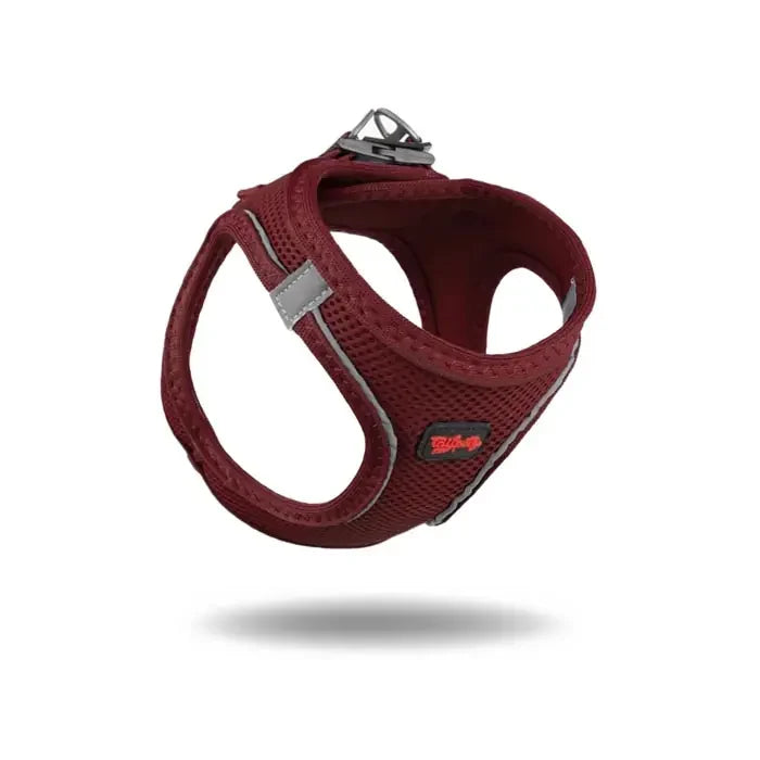 TailPetz Air-Mesh Dog Harness Breathable Comfort Bordo