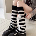 Wind Striped Knitted Leg Warmers For Women Socks To Pair With Snow Boots