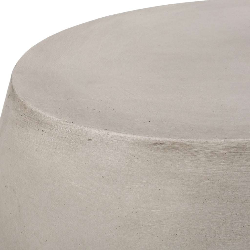 Outdoor Oval Lightweight Concrete Side Table