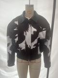 Street-style Hoodless Versatile Short Cow-print Jacket