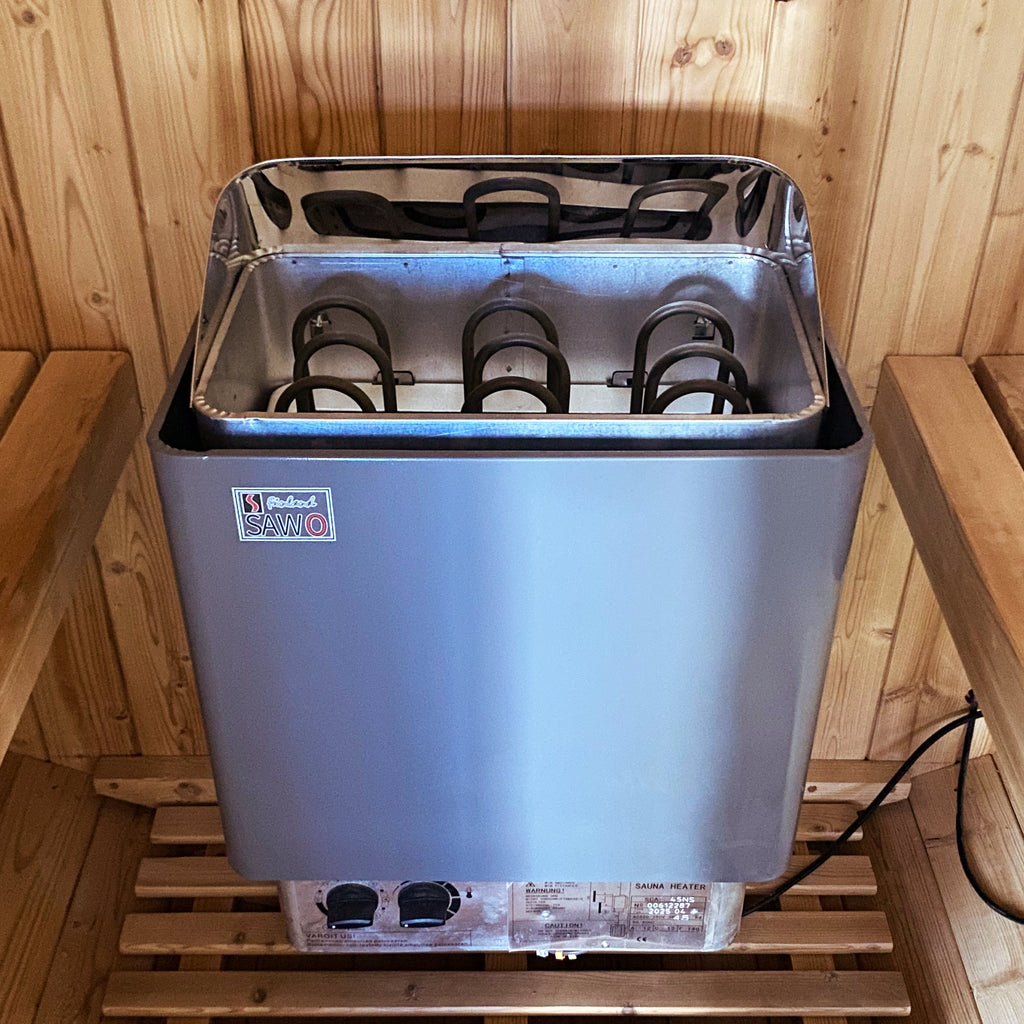 Traditional Cylindrical Stove Double Sauna Room