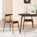 Set of 2 Rubberwood Dining Chairs