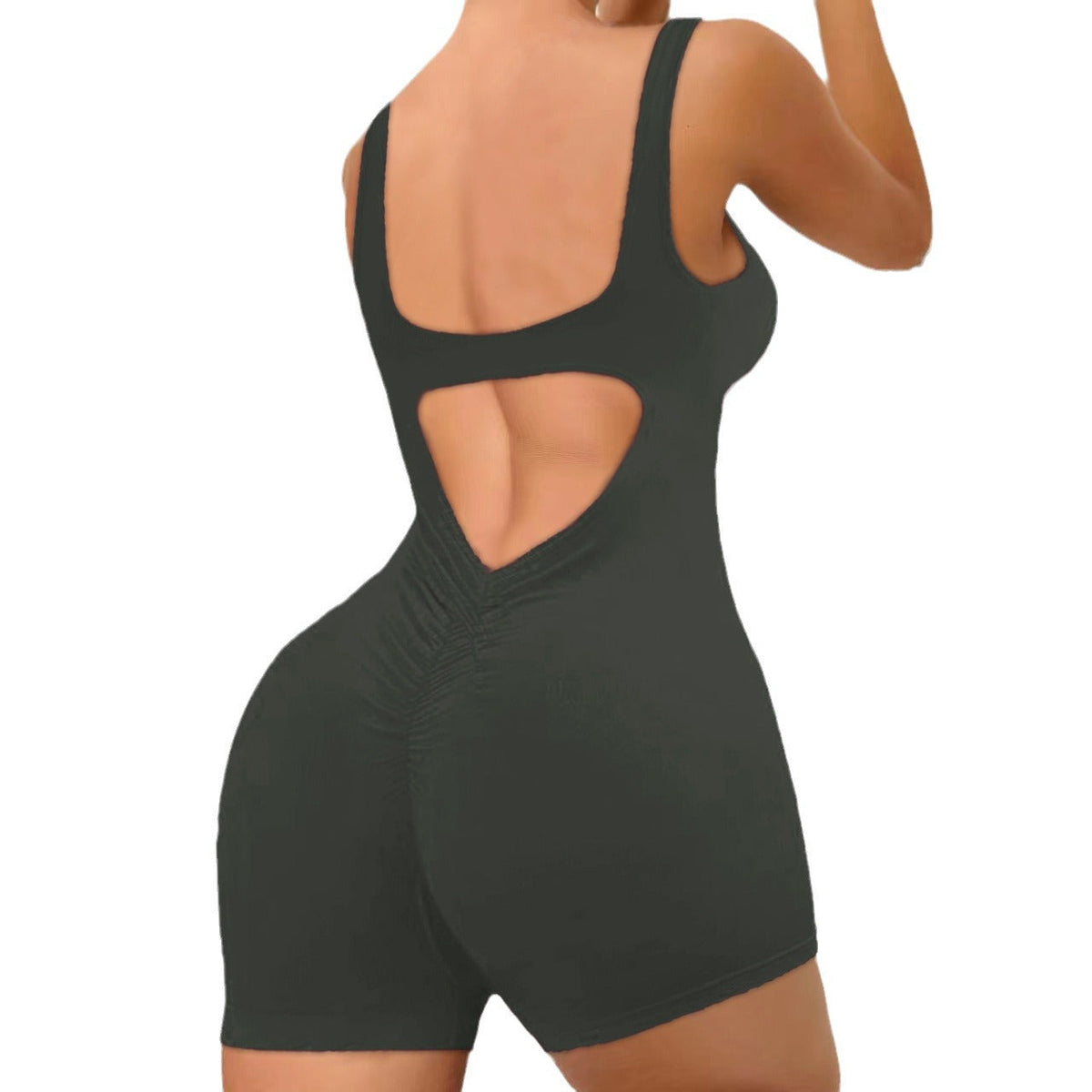 Cross-border European And American Sexy Beauty Back Yoga Fitness Pants Sports Women's Shorts Jumpsuit