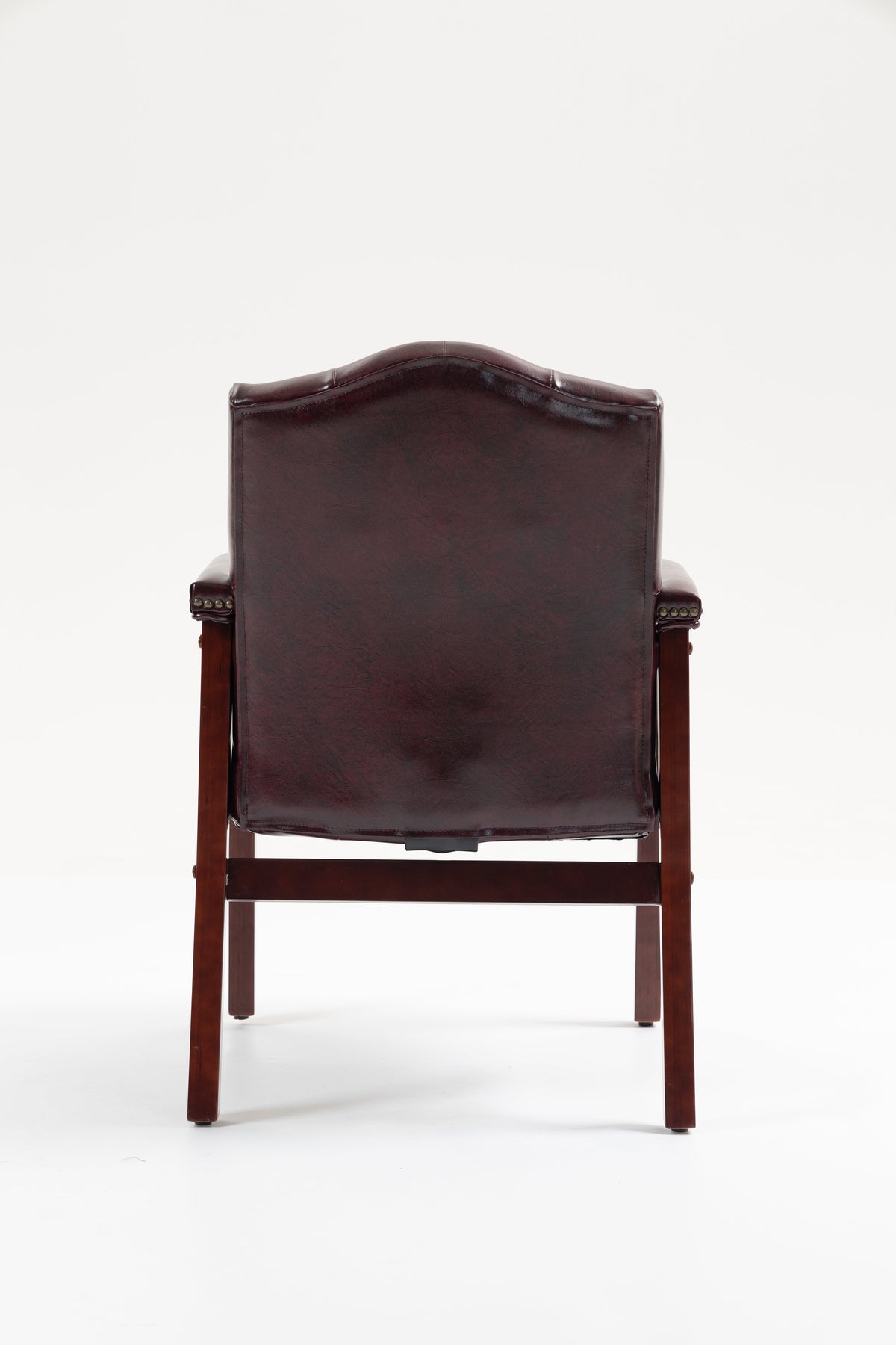 Burgundy Leather Reception Guest Chairs