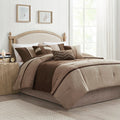 7 Piece Faux Suede Comforter Set