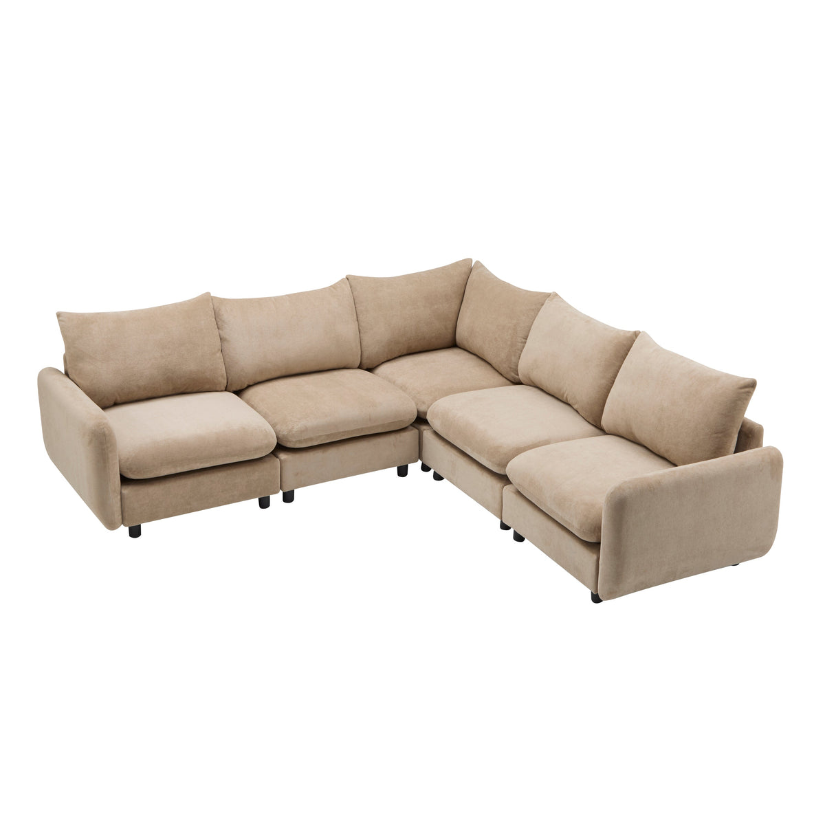 Oversize 5-Piece L Shaped Modular Sectional Sofa