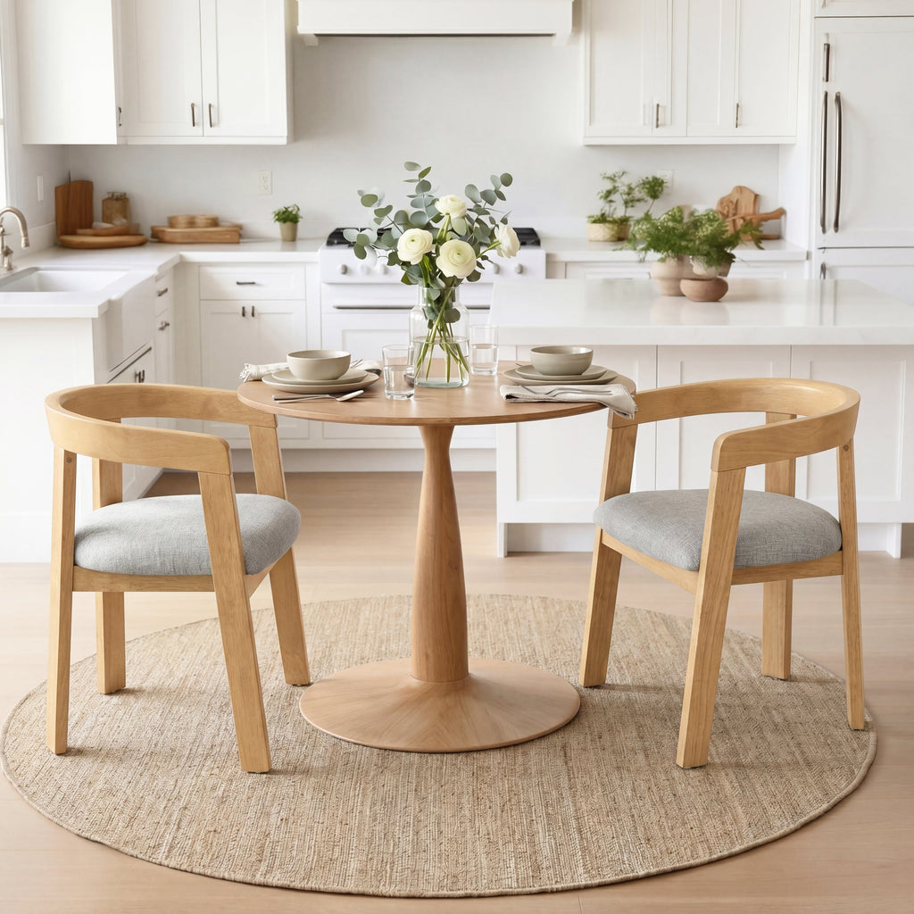 Modern Barrel Dining Chairs Set of 2