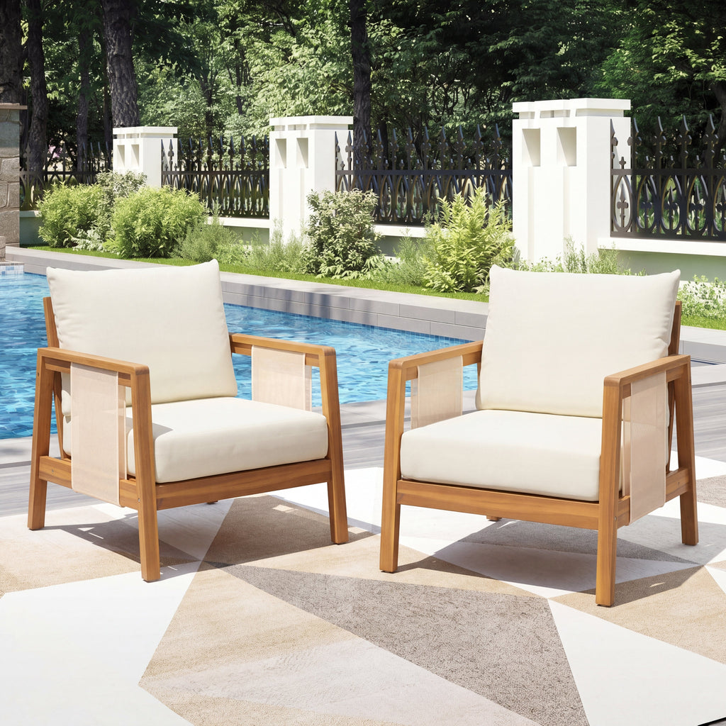 Outdoor Club Chair Set of 2