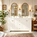 60" White French Bathroom Vanity