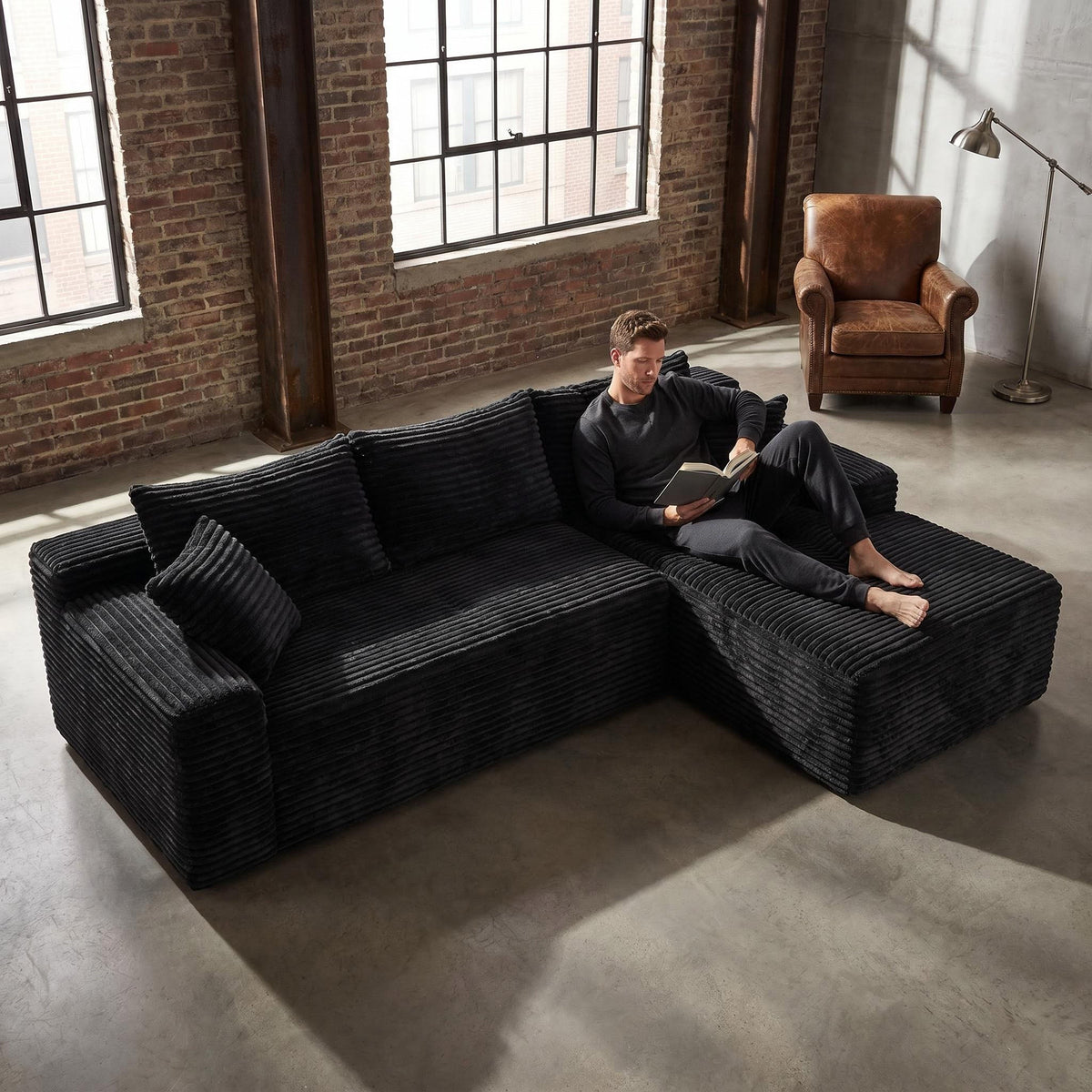 106.3" Cloud Modular Sectional Sofa with L-Shape Chaise